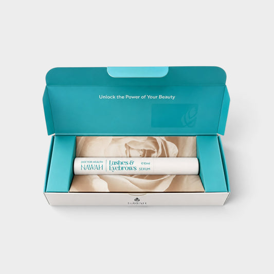 NAWAH Eyelash and Eyebrow Serum 10 ml gift box open